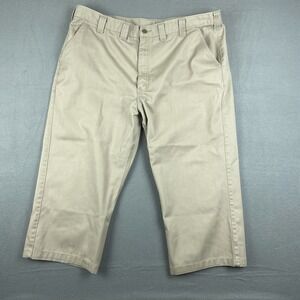 Carhartt Khaki Chino Brown Work Pants Blended Twill Size 44x24* B290 KHI Utility